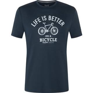 super.natural Better Bike Tee Merino-shirt Herrer størrelse 54 - XL farve blå