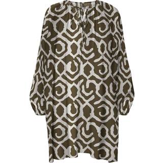 VERO MODA dame tunika VMIRIS - Dark Olive GRAPHIC PUMICE STONE - XS