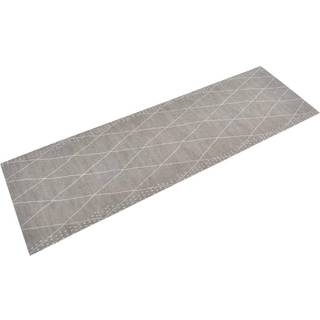 køkkentæppe 60x180 cm rombedesign vaskbart velour