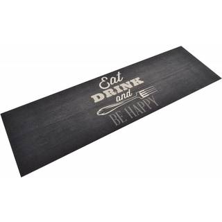 køkkentæppe 60x180 cm Kitchen Black-design vaskbart velour