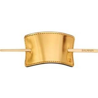 Balmain Hair Couture Hair Barrette Leather Gold - Hårpynt