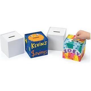 Colorations PMBank Papier-Mache tilpassbare banker s?t med 12 h?ndv?rksprojekt til b?rn