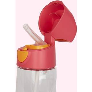 B.Box Bottle with Straw flaske med sugerør Strawberry Shake 450 ml - 450 ml