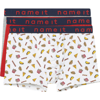 Name It Grey Melange Boxershorts Pizza (3-pak)