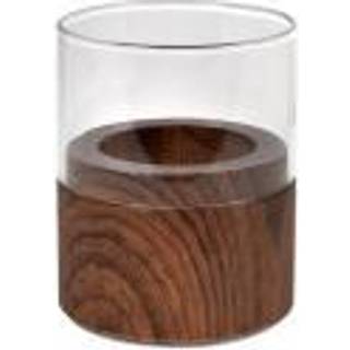 DUNI GO NEAT Lysestage Dark Wood Glas 70 x61 mm 10 stk (195780)