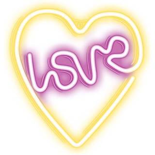 Neon LED Light LOVE HEART purple white NNE02 Neolia