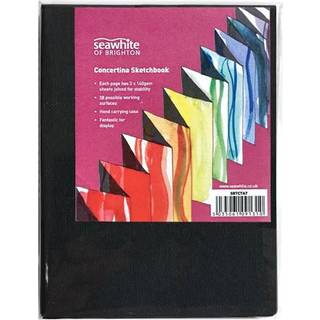 SEAWHITE Pocket Concertina Sketchbook i tilf?lde 7x3.5 in (175 mm x 90 mm)