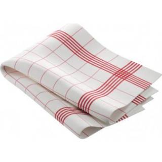 DUNI JOY TOWEL Serviet 38x54 cm Rød/ Hvid Ternet 200 stk (173760)