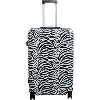 Stor kuffert - Hardcase kuffert med motiv - Zebra - Eksklusiv letvægt kuffert