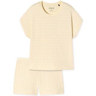 Schiesser Just Stripes Short Pyjamas - Vanilla - 36