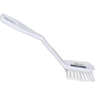 Opvaskebørste 23,5cm hvid PP/nylon stive børstehår 10stk/krt
