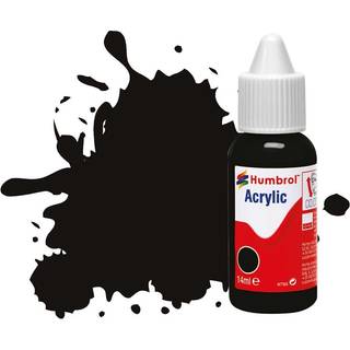 HUMBROL ACRYLIC DROPPER BOTTLE 14ML No 85 Black - Satin
