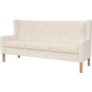 sofasæt 2 dele stof cremehvid