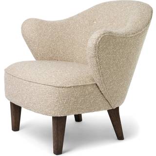 Audo Ingeborg Lænestol Mørkbejdset Eg/Vegetabilske Knapper/0001 Beige