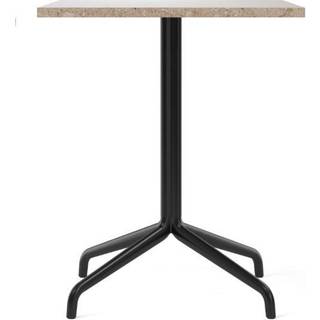 Audo Copenhagen - Harbour Column Dining Table 4-star - Black/Sand - 70x60 cm - Spiseborde - Norm Architects - Beige,Sort - Metal/Sten