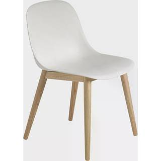 Muuto Fiber Spisebordsstol Hvid Uden Armlæn Eg