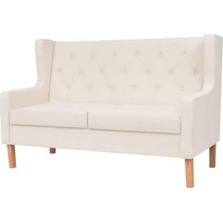 sofasæt 2 dele stof cremehvid