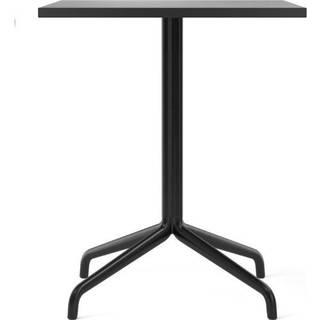 Audo Copenhagen - Harbour Column Dining Table 4-star - Black/Black Oak - 70x60 cm - Spiseborde - Norm Architects - Sort - MDF/Metal/Træ