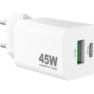 Sinox Pro oplader 45W - hvid (På lager i varehus)