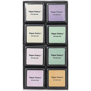 Paper Poetry Tusche-Stempelkissen Set 8 Farben - Pastell Mix