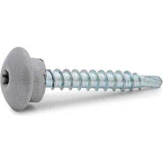 FAST farmerskrue med UFO hoved, 4,8 x 35 mm, sølv -150 stk.