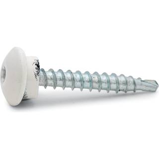FAST farmerskrue med UFO hoved, 4,8 x 35 mm, hvid -150 stk.