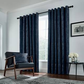 Helena Springfield Helena Springfield Blue Roma Lined Eyelet Curtains