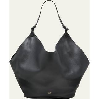 Khaite Lotus Medium leather tote - black - One Size