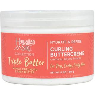 Hawaiiansk silkeagtig mango og murumuru smør krøller smør creme 12 fl oz med sheasmør til krusningsfri krøller med hydrering og defineret | Tripl