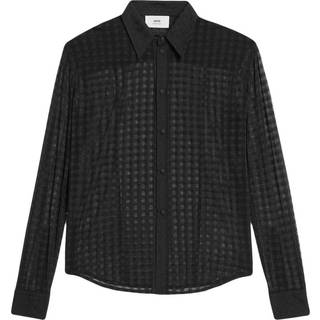 Ami Paris Gingham lace shirt - black - S