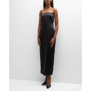 The Row Reeta wool and silk maxi dress - black - M