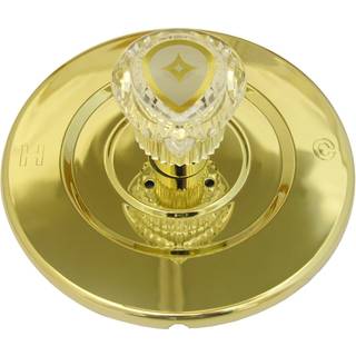 Simpatico 31661p Moen Shower Chateau Series trim kit med messing escutcheon skruer rør og håndtag poleret messing pvd -pakke med 1