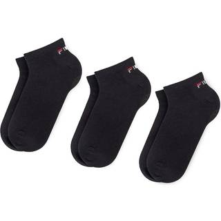 FILA 3-pak Invisible Plain Ankle Socks - Black - Str 35/38