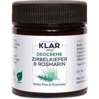 Klar Seifen Deodorant Creme, Fyrretræ & Rosmarin, 30 ml.