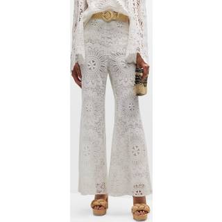 Zimmermann High-rise guipure lace pants - white - XS