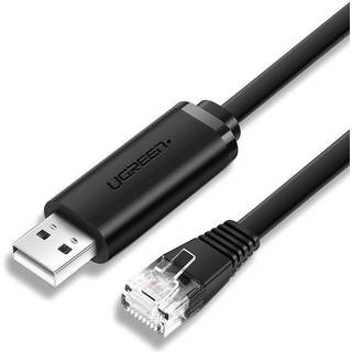 Ugreen konsolkabel USB-A - Ethernet RJ45, 1,5m - Sort