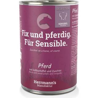 Herrmann's Manufaktur Selection Sensible vådfoder til hunde med hest, søde kartofler og squash 104.88 DKK/1 kg (12 x 400.0g)