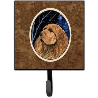 """" Caroline's Treasures SS8391SH4 Starry Night Sussex Spaniel Leash Holder eller Key Hook Small Multicolor """"