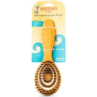 Burts bier til k?ledyr porcupine b?rste b?rste til hvalpe og sm? hunde | H?ndtag lavet af 100% havbundet genanvendt plast | Flex-hovedplejeb?rste