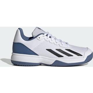 Courtflash Tennis Kids sko - Cloud White / Silver Metallic / Bright Red - 30