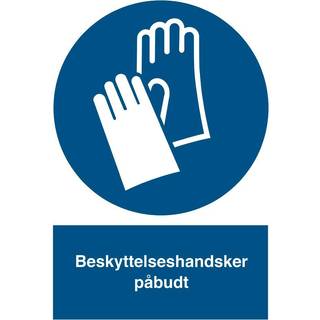 Beskyttelseshandsker påbudt - Plast - 148 x 105 mm