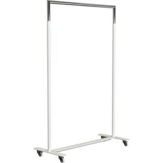 Tøjstativ Bukto - Med hjul, Bredde 103,8 cm, Farve Hvid / Poleret stål