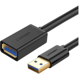 Ugreen USB 3.0 Han/Hun Forlængerkabel - 1m - Sort
