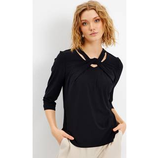 IN FRONT Martha Bluse, Farve: Black, Størrelse: S, Dame