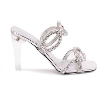 Valentino Garavani 1967 embellished leather chain mules - silver - EU 39