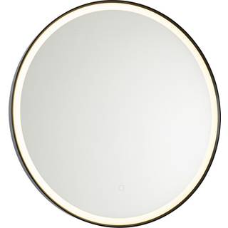 Badeværelsesspejl sort 70 cm inkl. LED med touch-dæmper - Miral