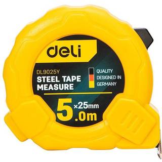 Deli Tools - Målebånd i Stål 5m/25mm Deli Værktøj EDL9025Y (gul)