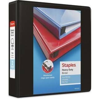 Staples 82679 Heavy Duty 2-tommer 3-ring View Binder Black (24684)