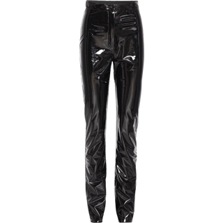 Rotate Coated high-rise slim pants - black - S