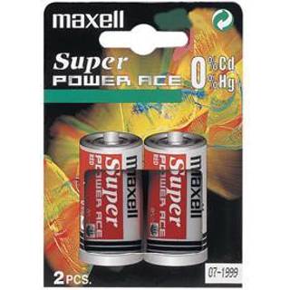 Maxell R20/D zink-kul-batterier - 2 stk.